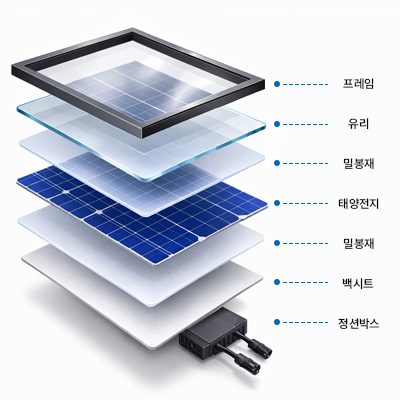 태양광모듈구조이미지